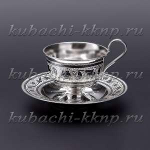 Чайная пара серебряная Кубачи - чп00011