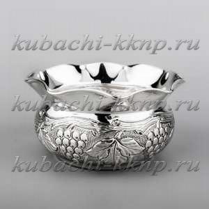 Серебряная конфетница «Виноград» - кф166