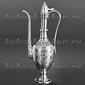 Графин серебряный с красивой лейкой и ручкой, 1 л - ГР042