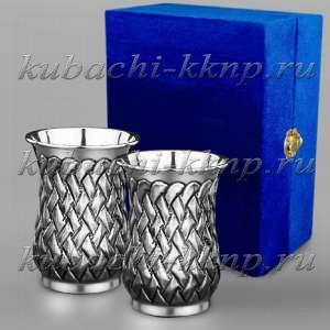 Набор их двух серебряных стаканов  