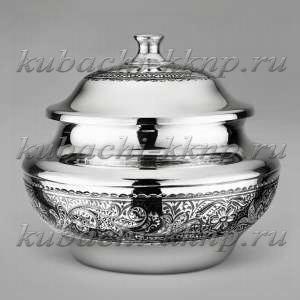 Серебряная сахарница (боченок для меда) - сх00057