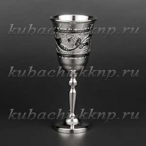Рюмка Классика Кубачинская с орнаментом и гравировкой - р00015