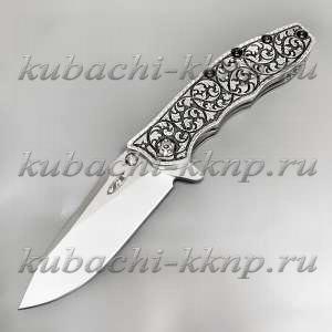 Нож с серебряными вставками - НЖ07