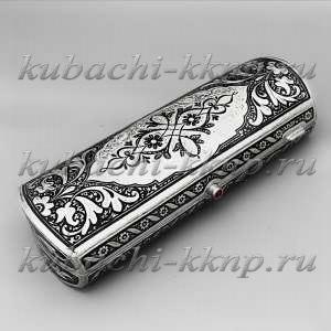 Серебряный футляр для очков (очешник) - оч1