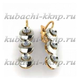 Висячие серьги из золота  - 00053-2e