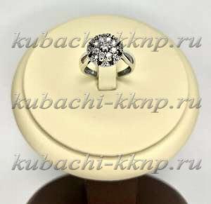 Серебряное кольцо Снежинка из серебра 925 пробы с фианитами - к257