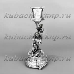 Серебряный подсвечник 