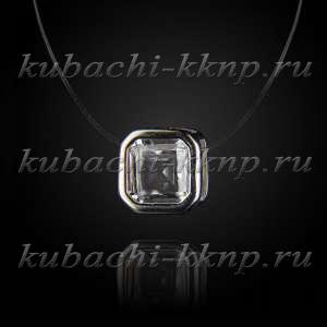 Серебряное колье-невидимка на леске 