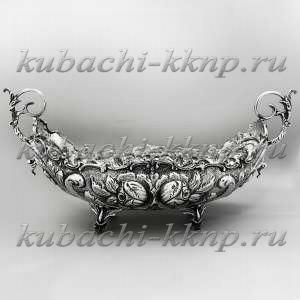 Серебряная большая винтажная конфетница - КФ206