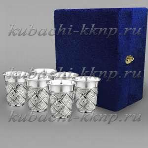 Набор из шести стопок с лазерной насечкой - стп059м-6