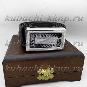 Серебряная пряжка (ремень) с греческим орнаментом - РМ029