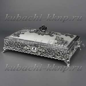 Серебряная шкатулка «Антика» - шк0001