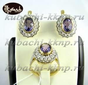 «Кармазин» с аметистами и бриллиантами. - к189