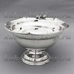 Круглая Серебряная конфетница 