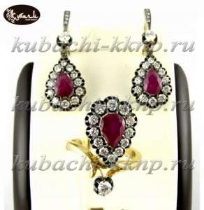 Капля с рубинами - k151