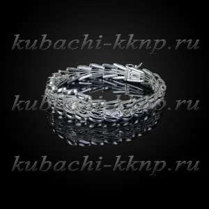 Серебряный браслет звеньевой кубачи Елочка - бр1022 Серебряный браслет звеньевой кубачи Елочка - бр1022