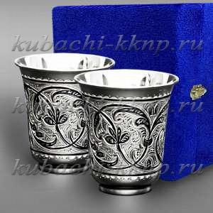 Набор небольших серебряных стаканов 