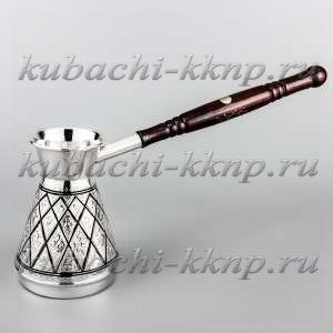 Серебряная джезва (турка) «Ромб» - т023 Серебряная джезва (турка) «Ромб» - т023