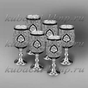 Набор серебряных бокалов «Эксклюзив» - нф020