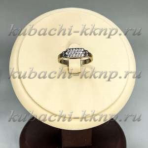 Нежное кольцо из серебра 925 пробы с россыпью фианитов Вьюга - к72
