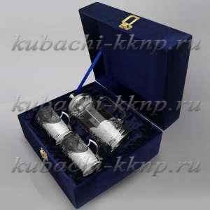 Чайный серебряный набор на две персоны 