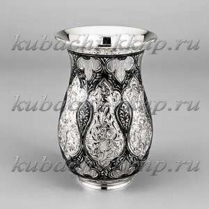 Серебряный стакан уникальной формы  «Эксклюзив», 200 мл - ст081