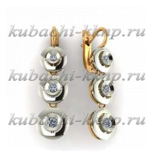 Висячие серьги из золота 