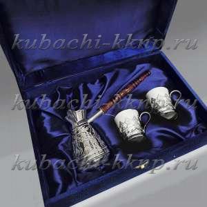 Набор кофейный - Турка и два кофейных подстаканника  Набор кофейный - Турка и два кофейных подстаканника