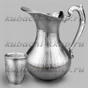 Серебряный набор с одним стаканом для воды 