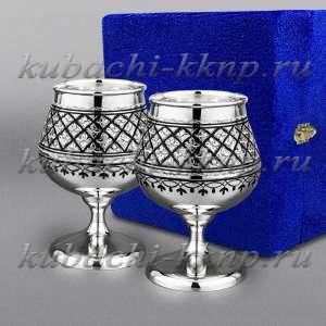 Набор фужеров из серебра для виски или коньяка 