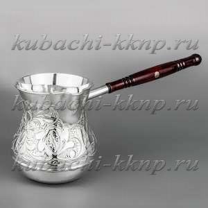 Серебряная турка (джезва) для кофе без чернения, 580 мл - т011 Серебряная турка (джезва) для кофе без чернения, 580 мл - т011