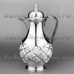 Серебряный кувшин для воды и компота «Лазер» - кв119