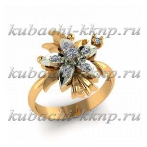 Золотое кольцо с фианитами  Золотое кольцо с фианитами