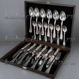 Столовый серебряный набор «Классика»  на 6 персон - sn0001