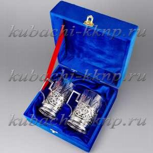 Серебряный подстаканник с чернью - пд026-2