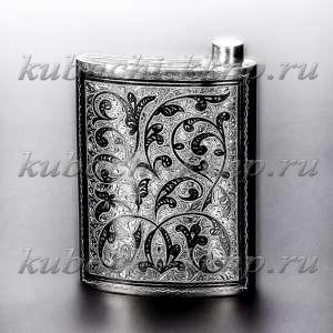 Серебряная фляжка - фл0008