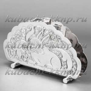 Серебряная салфетница «Зайчик» - сл021