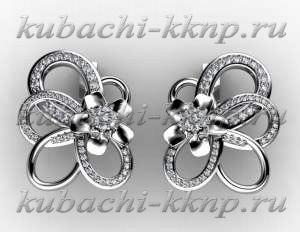 Фантазийные золотые серьги - 00018e