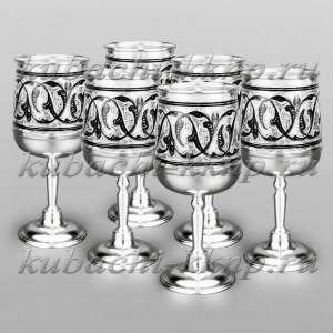 Набор серебряных бокалов 