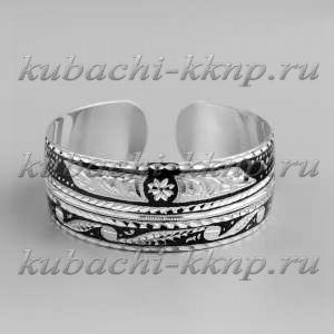 Серебряный женский браслет с орнаментом - БР167 Серебряный женский браслет с орнаментом - БР167
