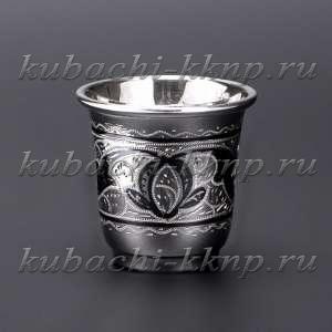 Стопка Серебряная с узором Кубачи - стп002