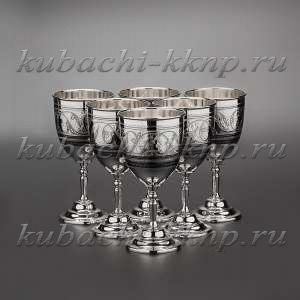Набор серебряных бокалов для вина - нб01
