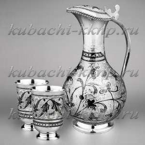 Оригинальный набор для воды или вина из серебра - ндв088