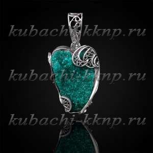 Кулон из серебра с диопазом 