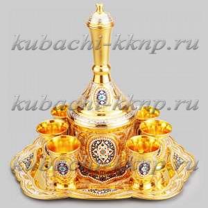 Водочный набор из серебра с позолотой - ВС062 Водочный набор из серебра с позолотой - ВС062