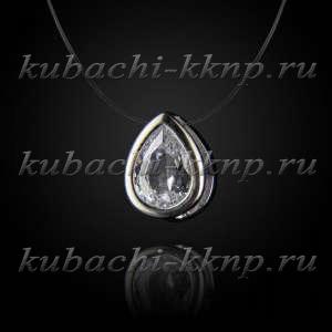Серебряное колье-невидимка на леске 