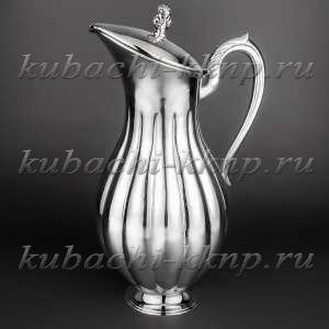 Традиционный серебряный кувшин с крышкой - кв015кр