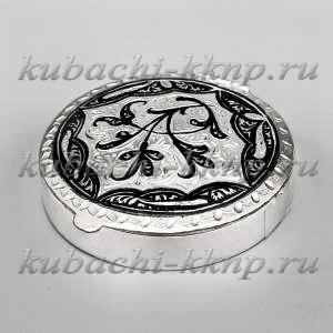 Кубачинская таблетница из серебра - ТАБ06 Кубачинская таблетница из серебра - ТАБ06