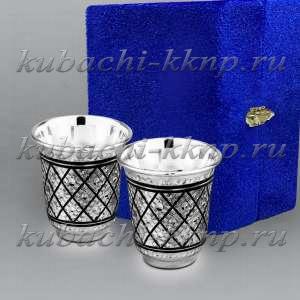 Набор серебряных стопок на 60 мл - стп079-2 Набор серебряных стопок на 60 мл - стп079-2