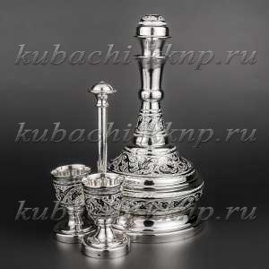 Серебряный набор для водки на подставке - вс07